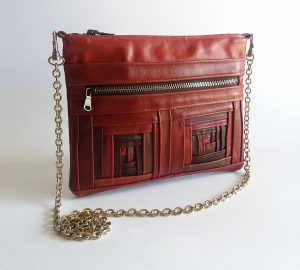 LEKA Patchwork Bag in Red