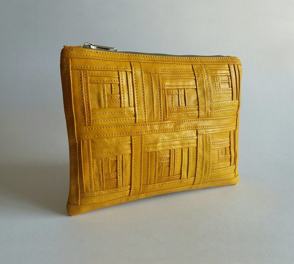 LEKA Patchwork Bag In Yellow